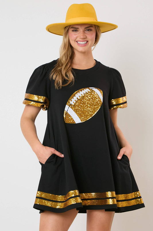 Championship Sparkle Football Dress / Choice of Color - BFF Here