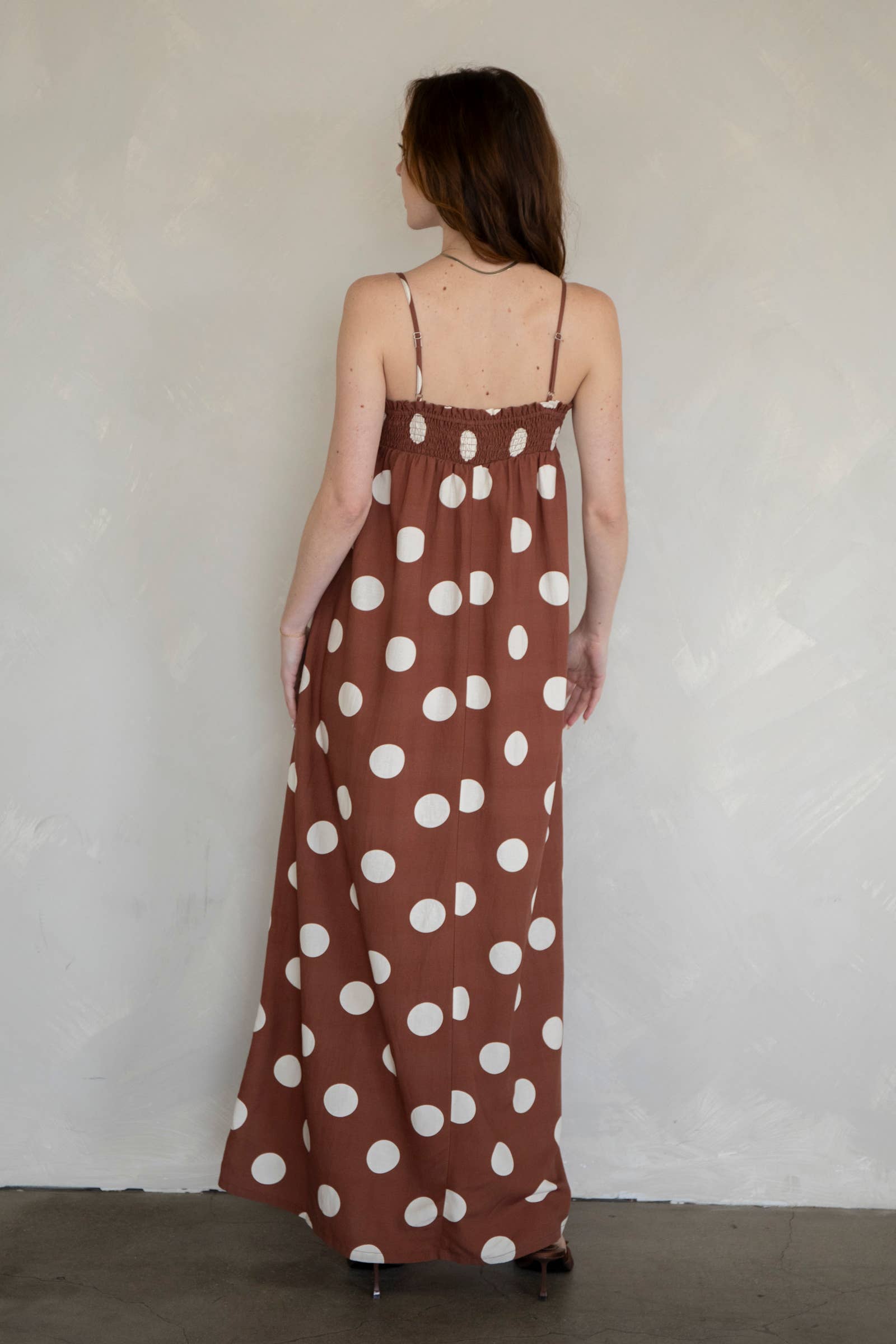 Sandy Polka Dot Maxi Dress - BFF Here