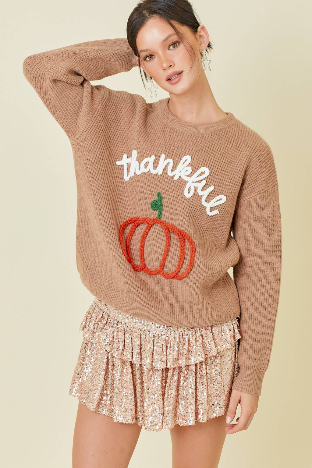 PREORDER: Thankful Threads Cozy Sweater (Ships Middle of September ) - BFF Here