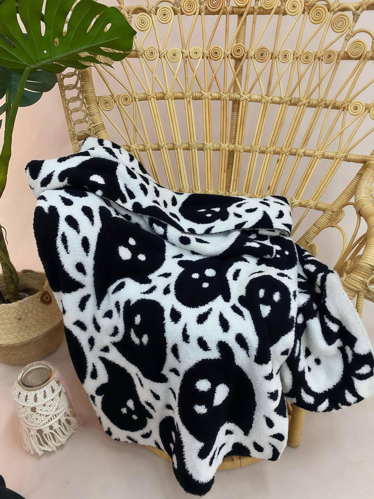 PREORDER: Beyond The Cloud Ghostly Boo Reversible Cloud Blanket by JadyK (Ships Beginning of October) - BFF Here