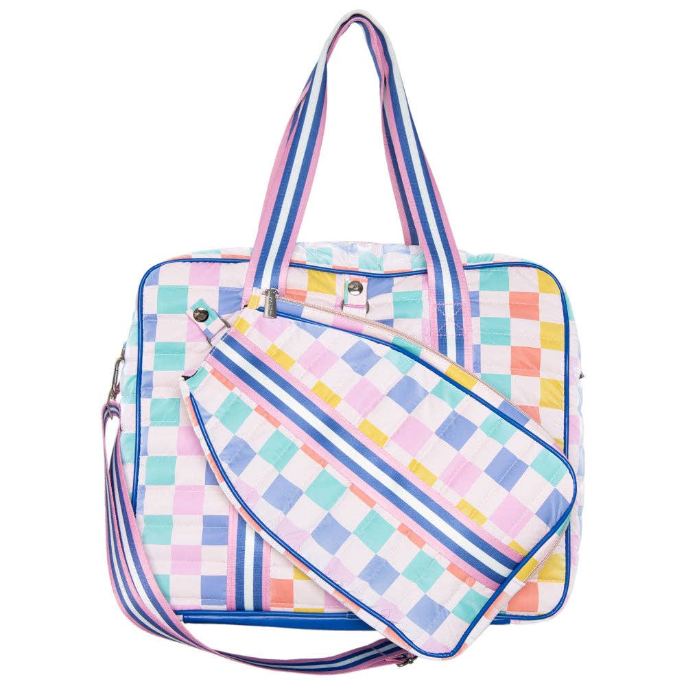 Multicolored Checker Pickleball Bag - BFF Here
