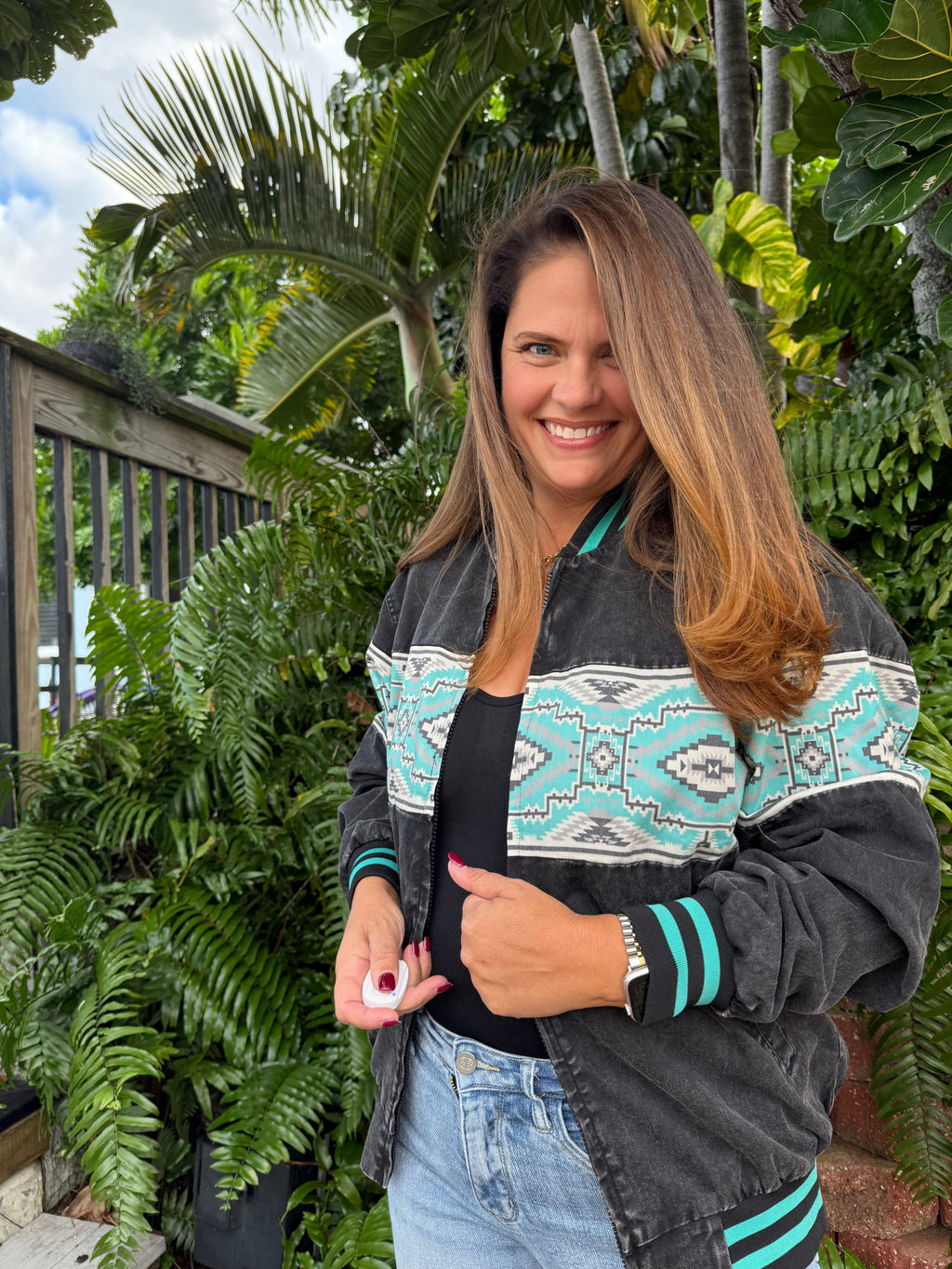 High Desert Horizon Bomber Jacket by Sterling Kreek - BFF Here