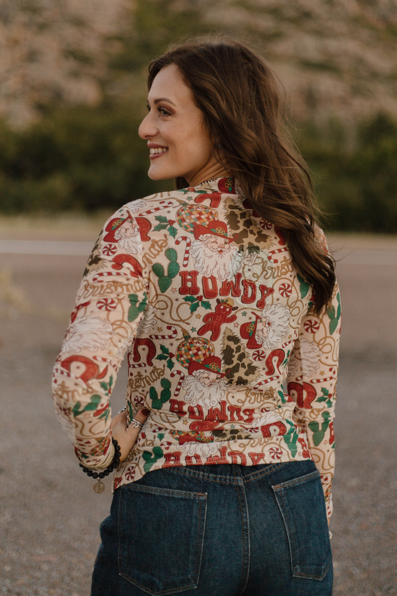 Howdy Santa Mesh Top by Sterling Kreek - BFF Here