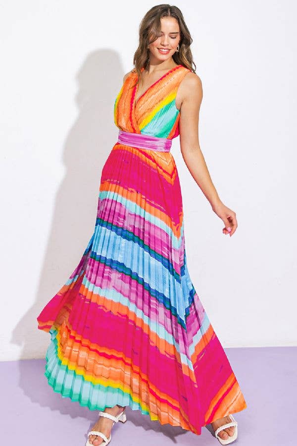 Radiant Spectrum Maxi Dress - BFF Here