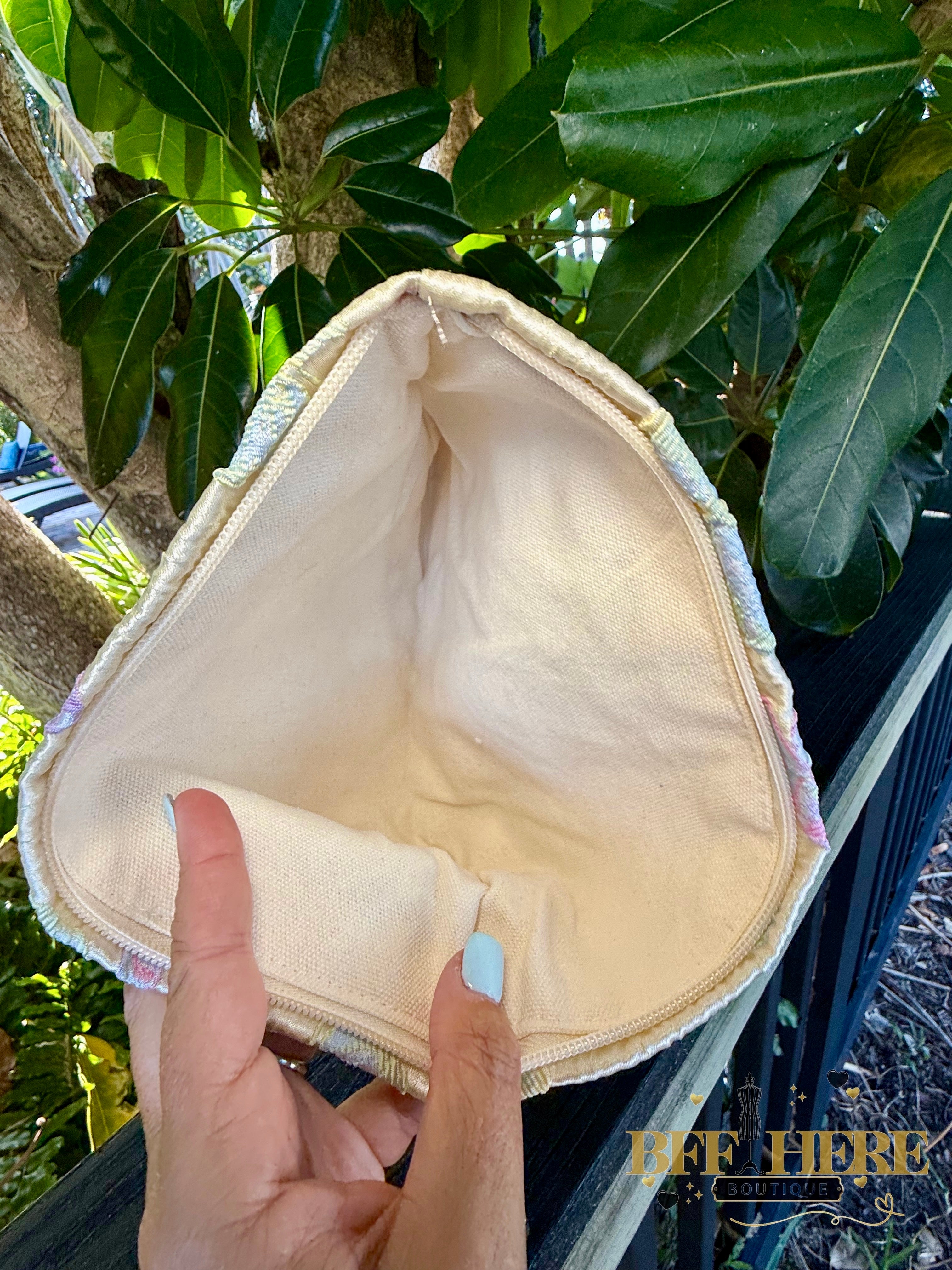 Brocade Makeup Bag - Pastel Butterflies by TMLL Beauty - BFF Here