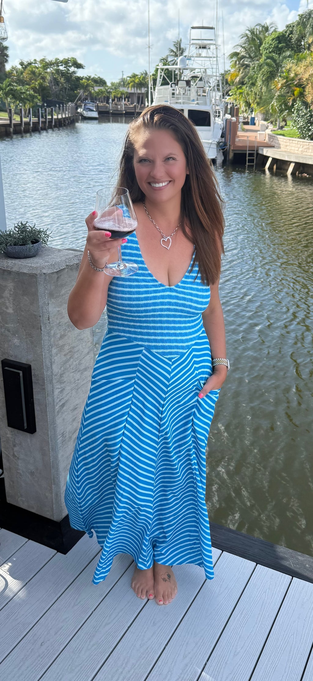 Luciana Stripe Dress by Blakeley - BFF Here