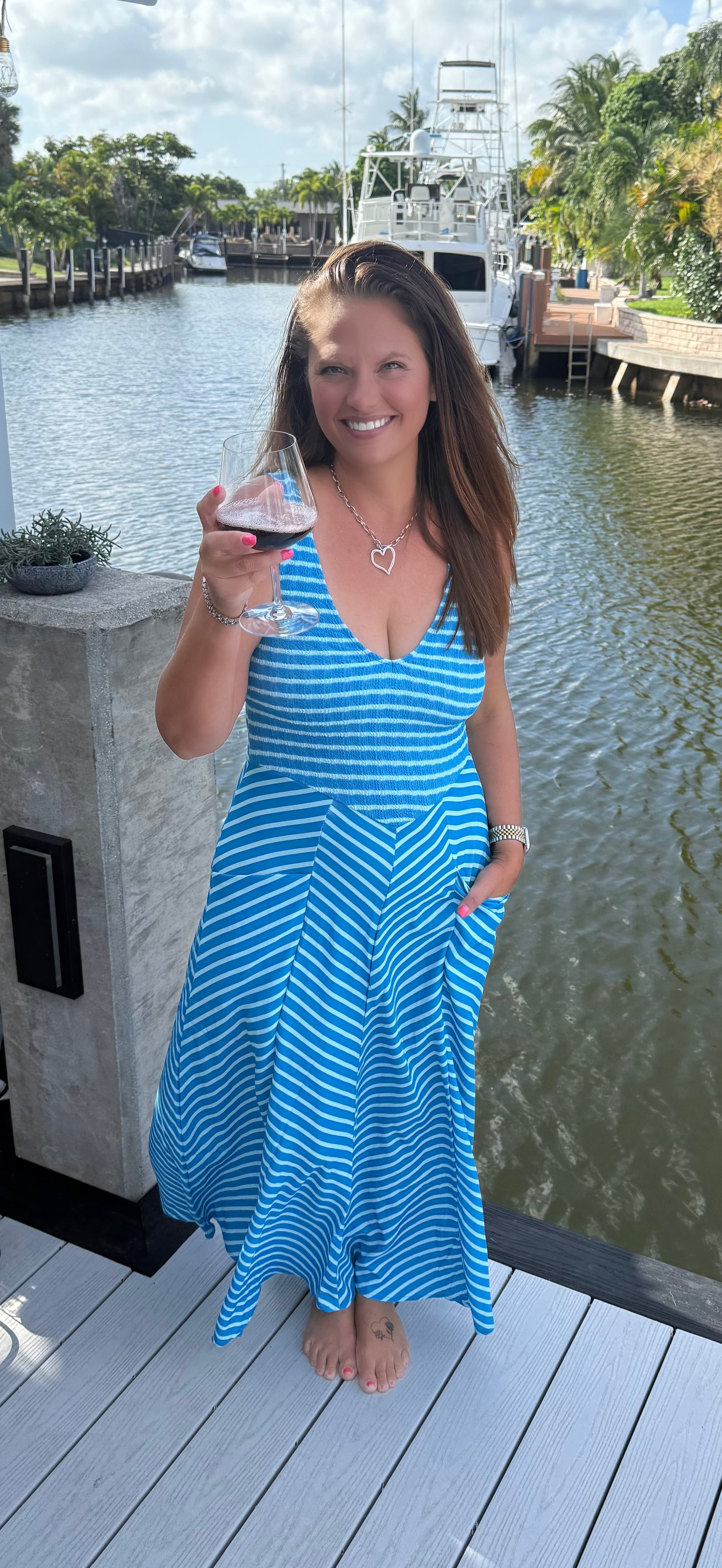 Luciana Stripe Dress by Blakeley - BFF Here