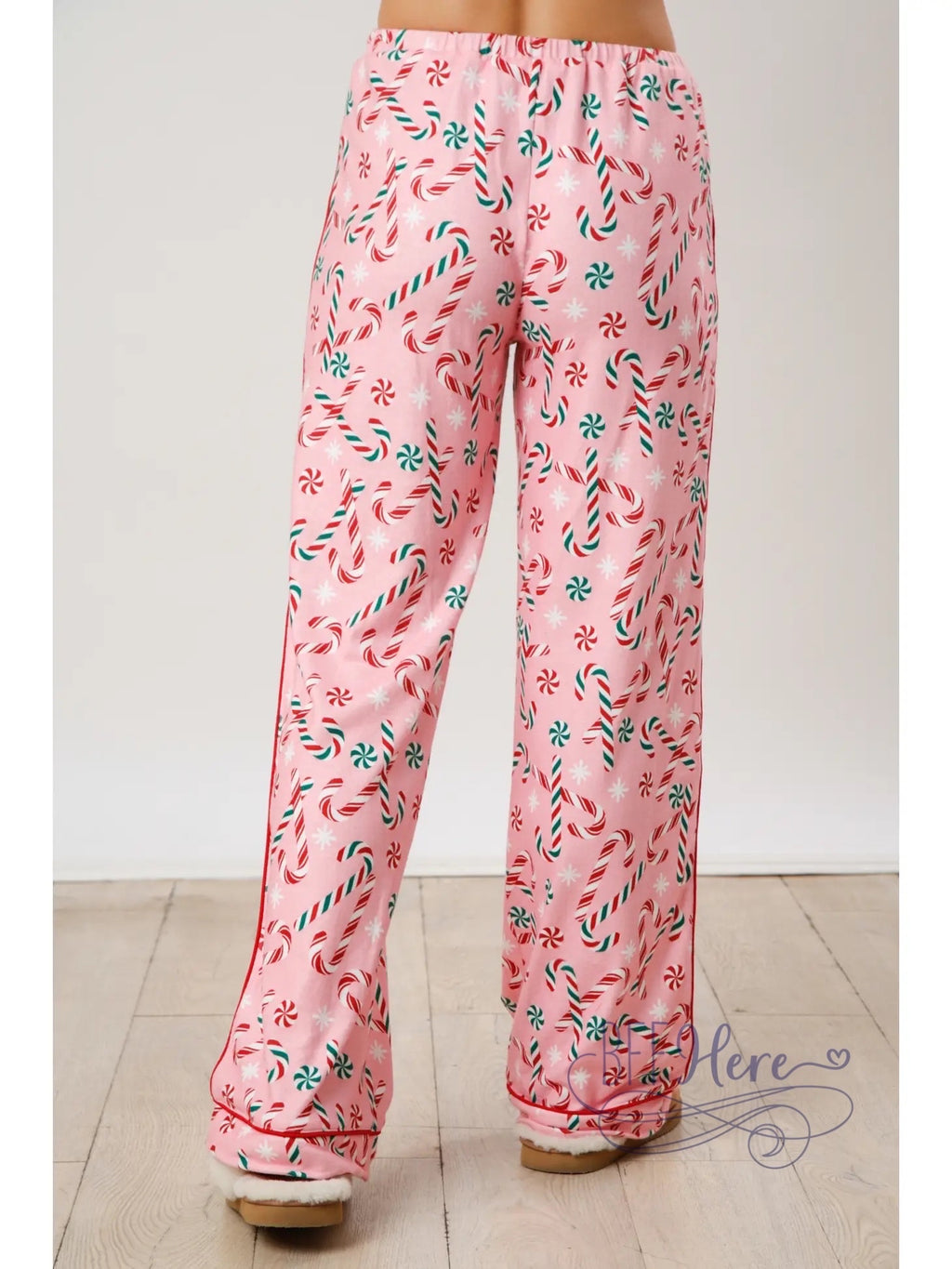 Candy Cane Print PJ Pants: Sweet Dreams of the Holidays - BFF Here