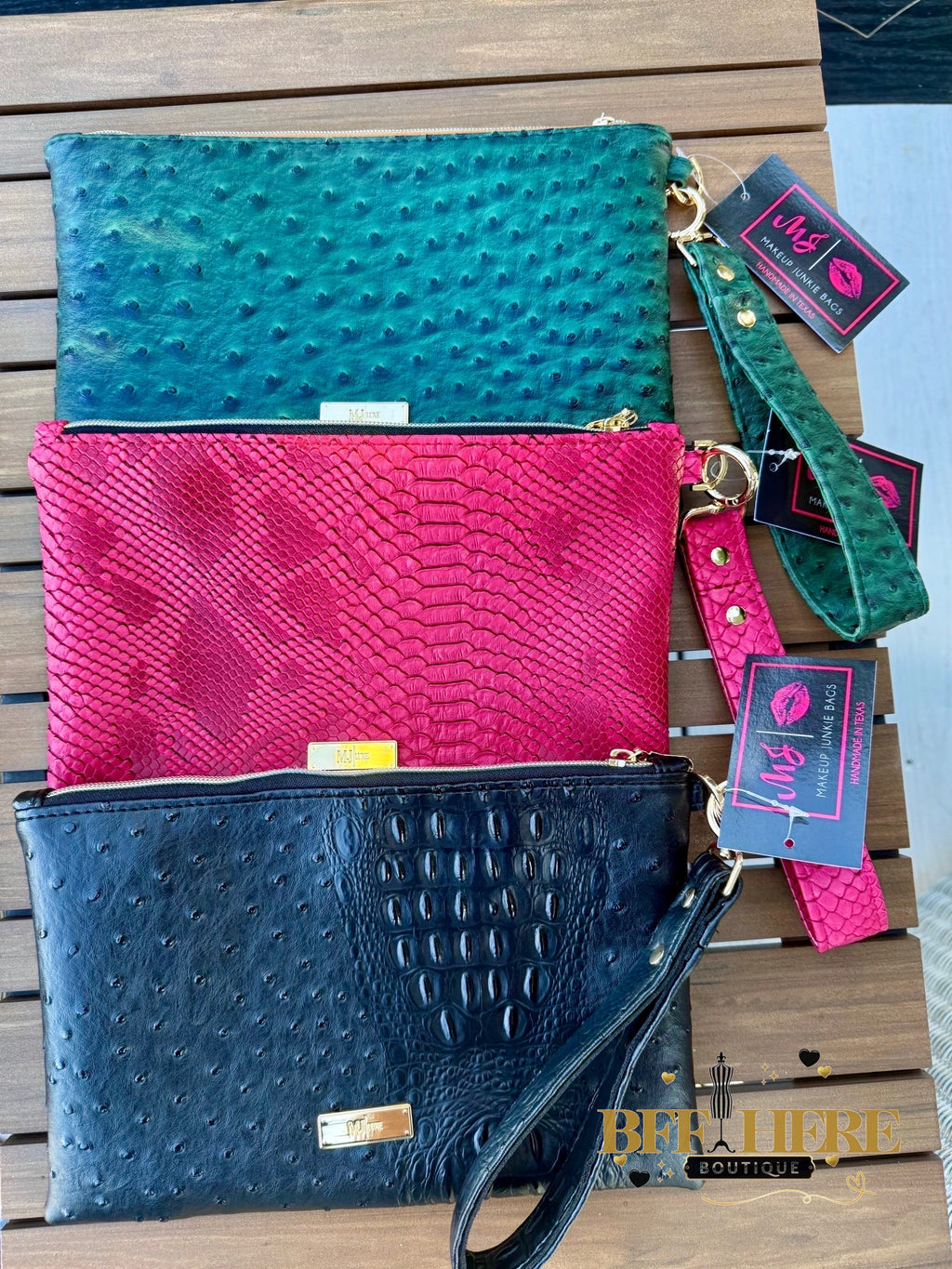 Pink Python MJ Luxe Clutch by Makeup Junkie Bags - BFF Here