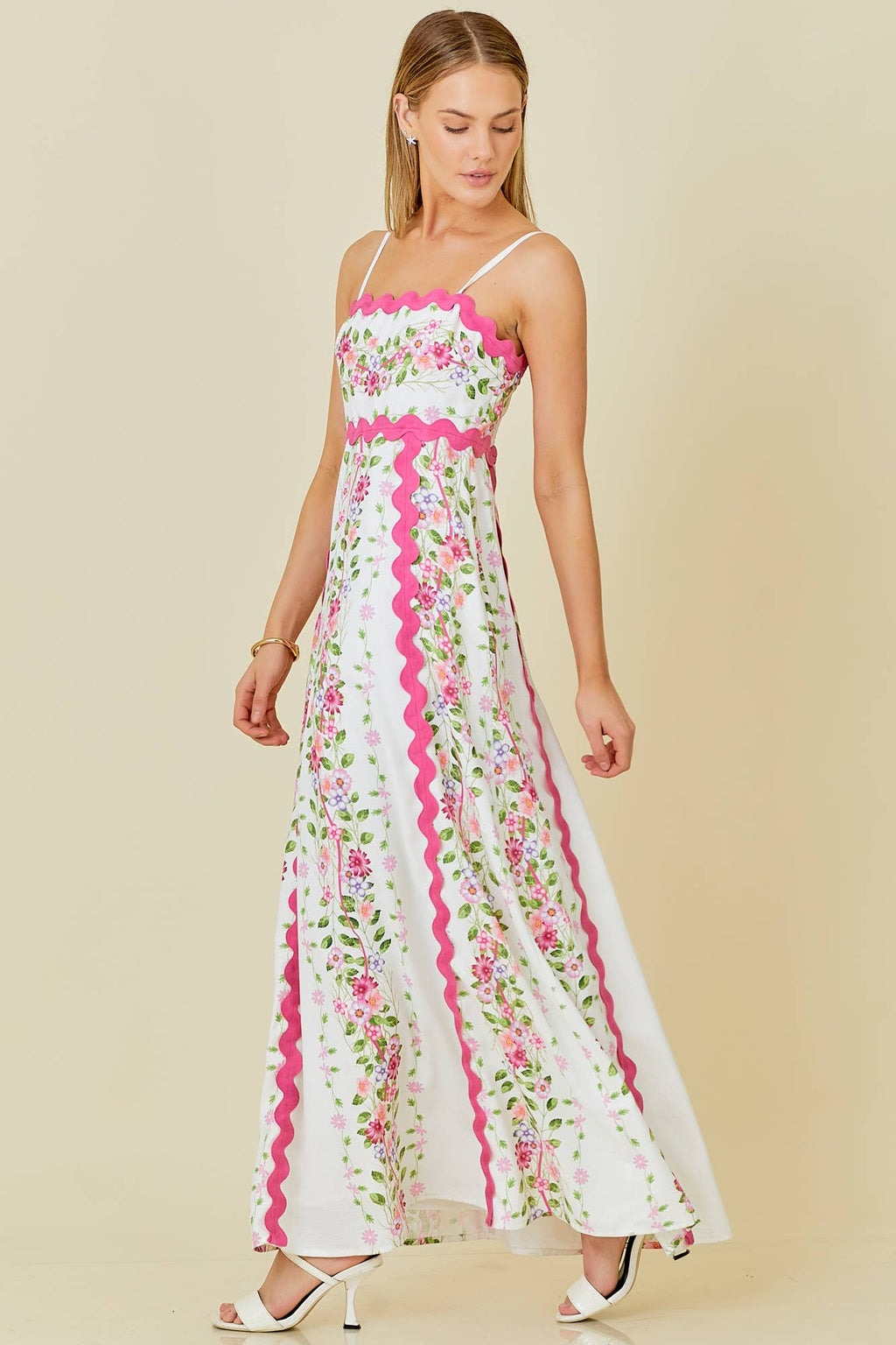 PREORDER: Springtime Floral Elegance Maxi Dress (Ships End of June) - BFF Here
