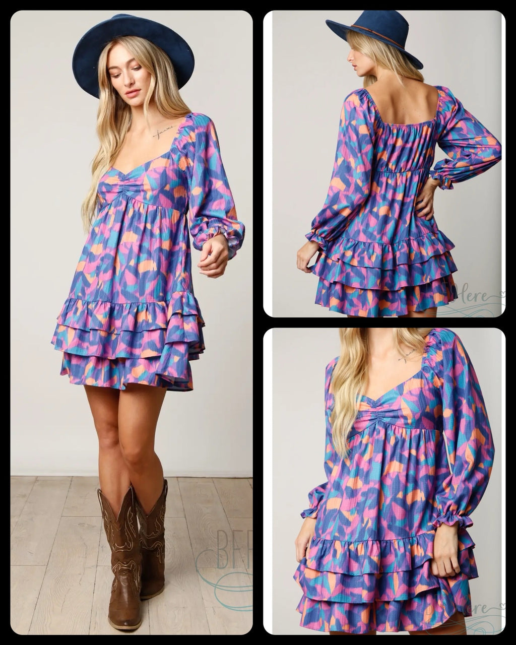 Garden Romance: Flowy Tiered Dress with Delicate Florals - BFF Here