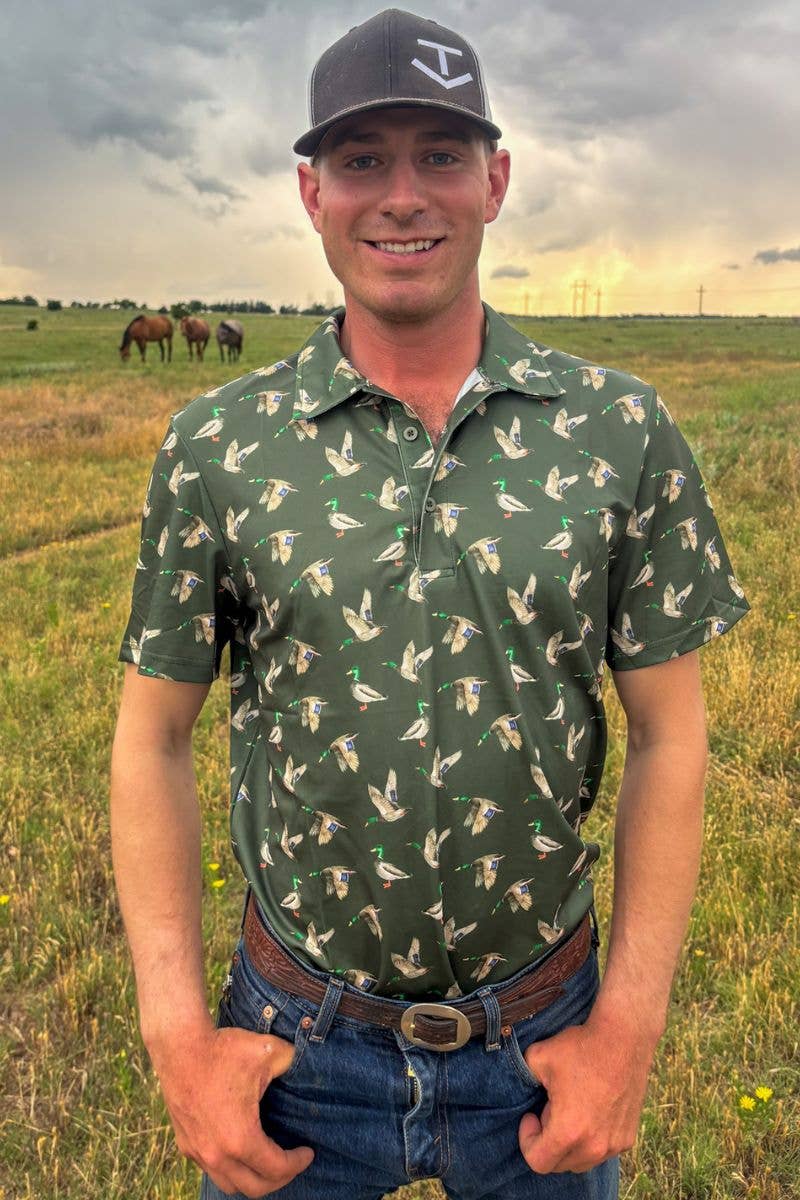 Flee The Flock Mens Polo by Sterling Kreek - BFF Here