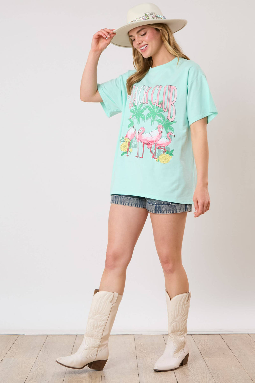Flamingo Frenzy: Beach Club Tee - BFF Here