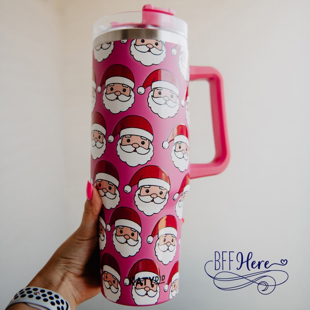 Santa's Cheer: Festive Tumbler Cup - BFF Here