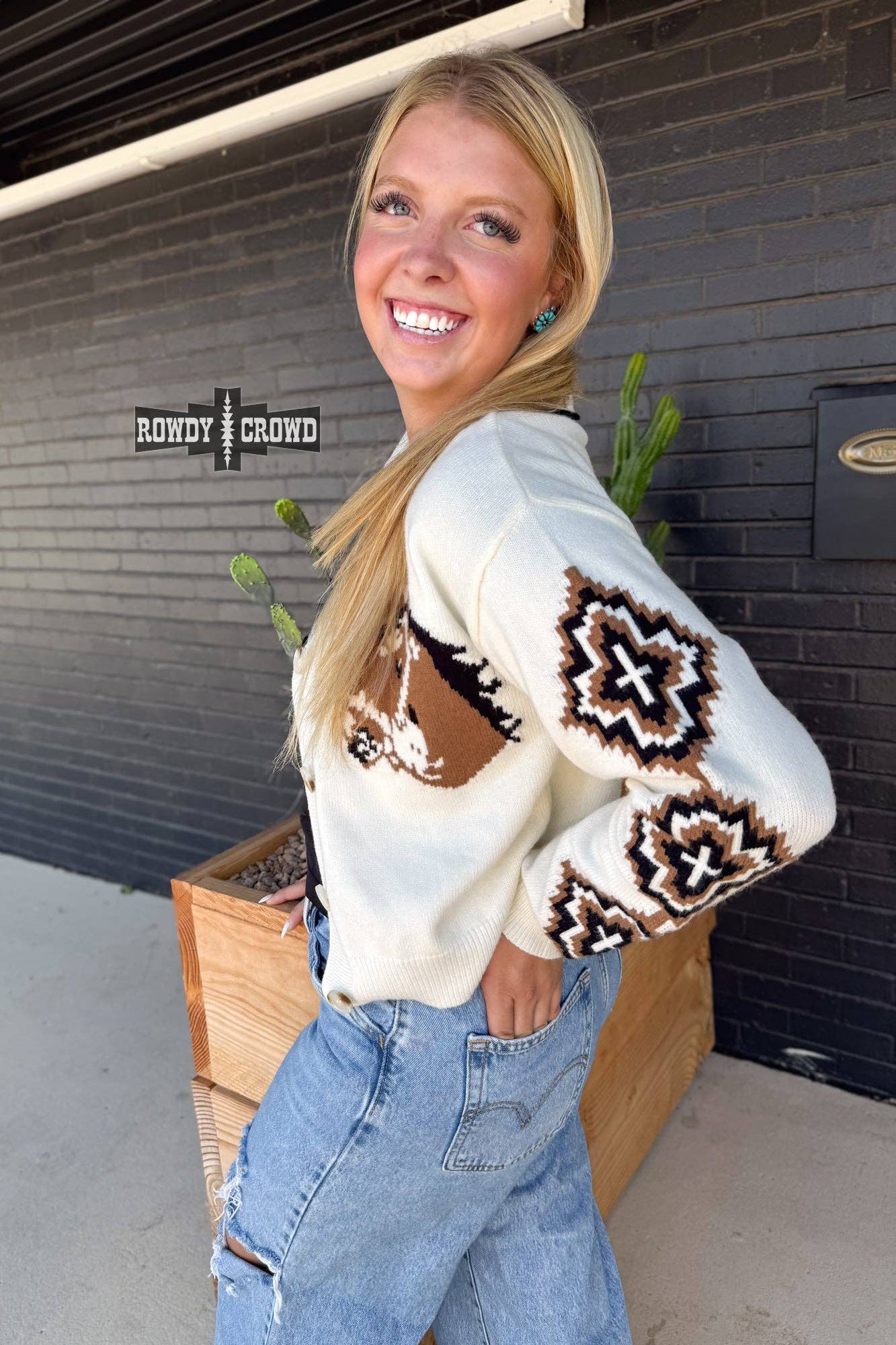 Cool Horse Cardigan by Rowdy Crowd Clothing - BFF Here