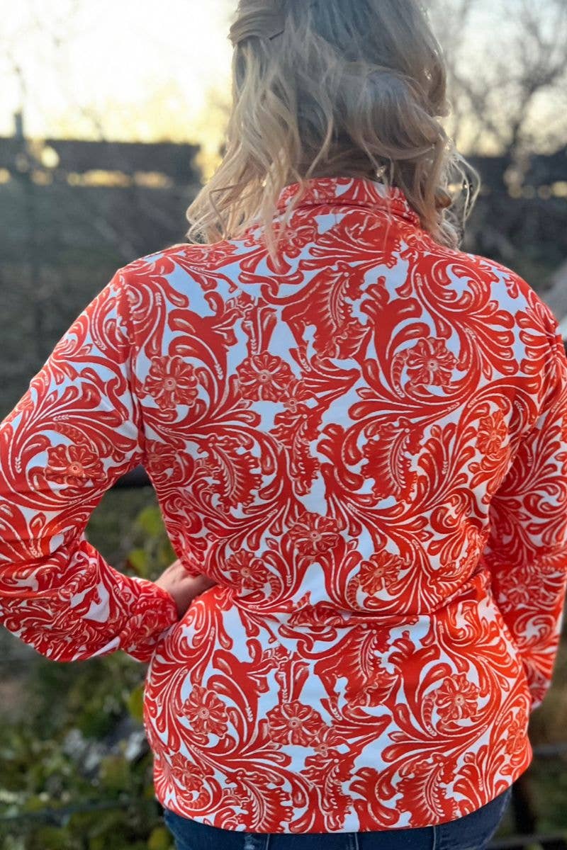 Tailgate Party Pullover Orange & White by Sterling Kreek - BFF Here