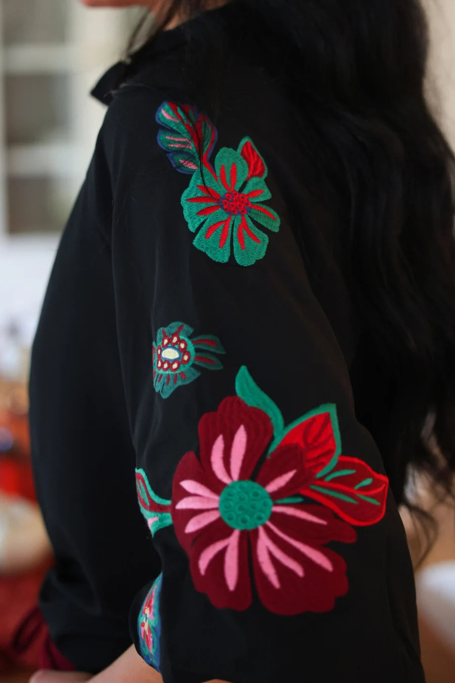 PREORDER: Donna Embroidered Top / Black by Jess Lea (ETA: September)