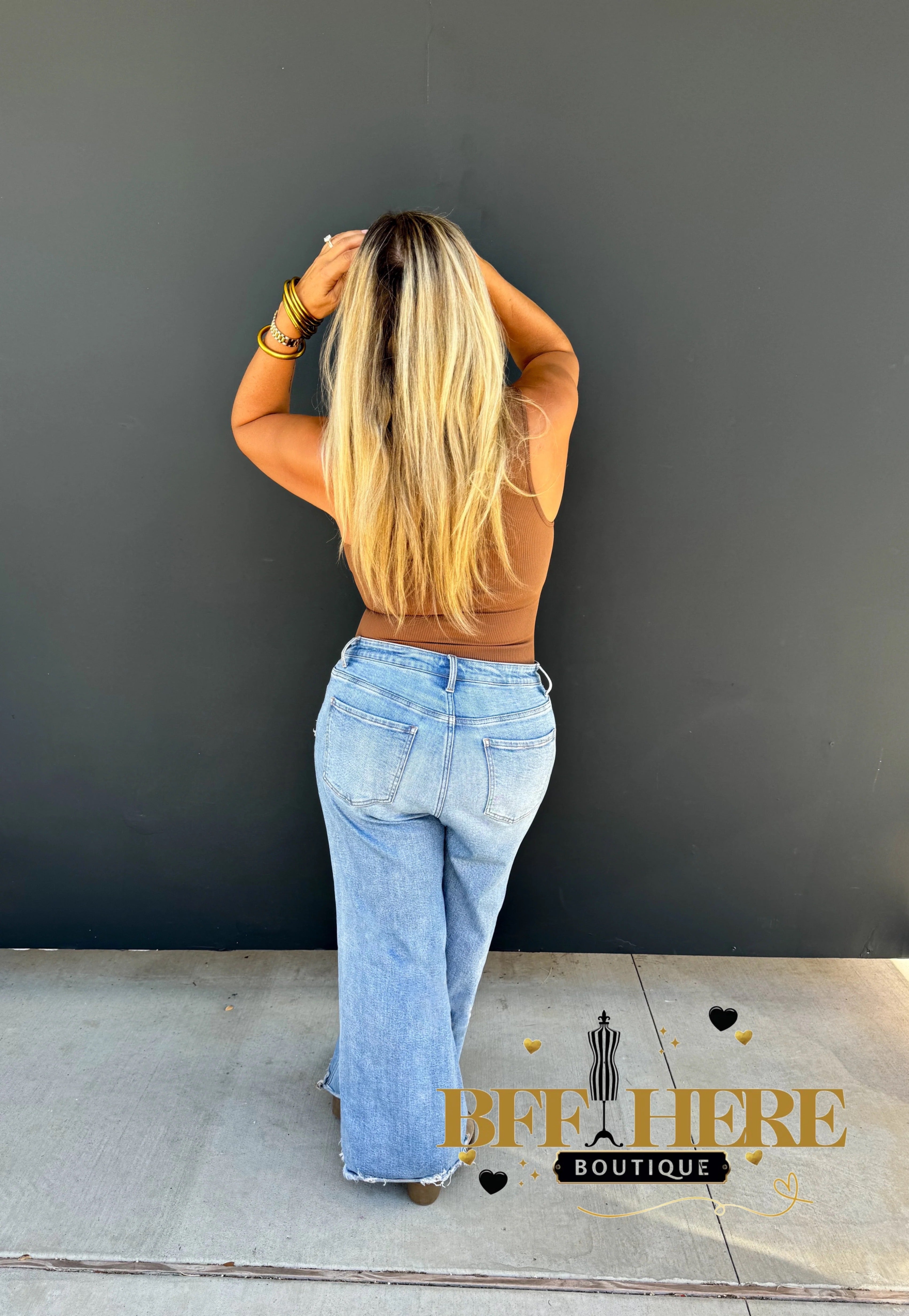 PREORDER: Drew Distressed Dad Jeans by Blakeley (Ships Beginning of October) - BFF Here