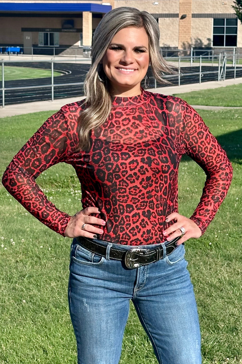 Sideline Spirit Red Mesh Top by Sterling Kreek - BFF Here