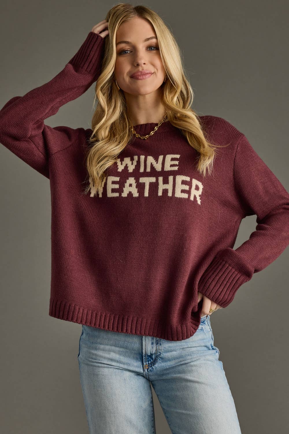 PREORDER: Wine Weather Sweater by Panache (ETA: Late December) - BFF Here