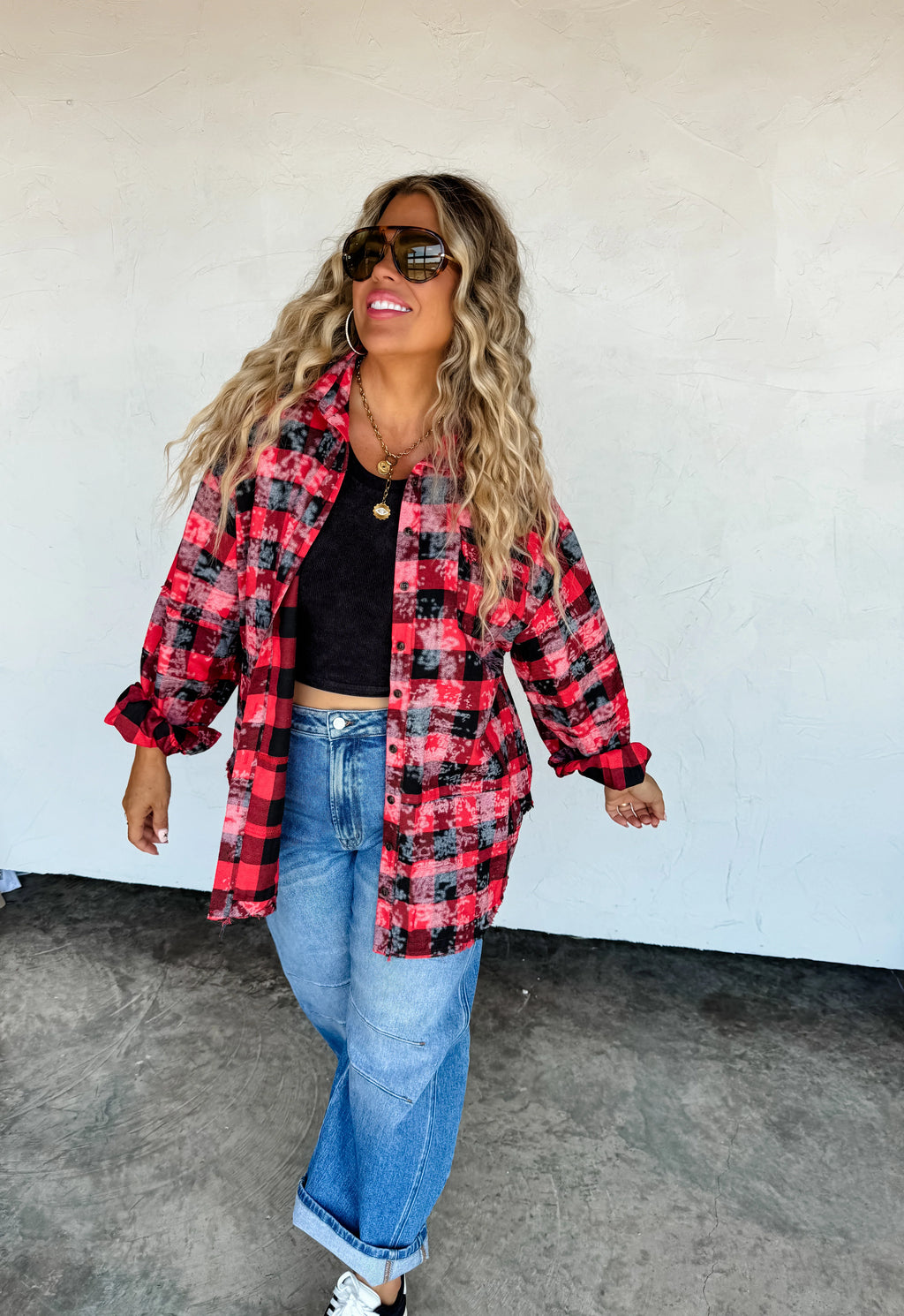 PREORDER: Juniper Bleached Plaid Top by Blakeley (ETA: Mid November ) - BFF Here