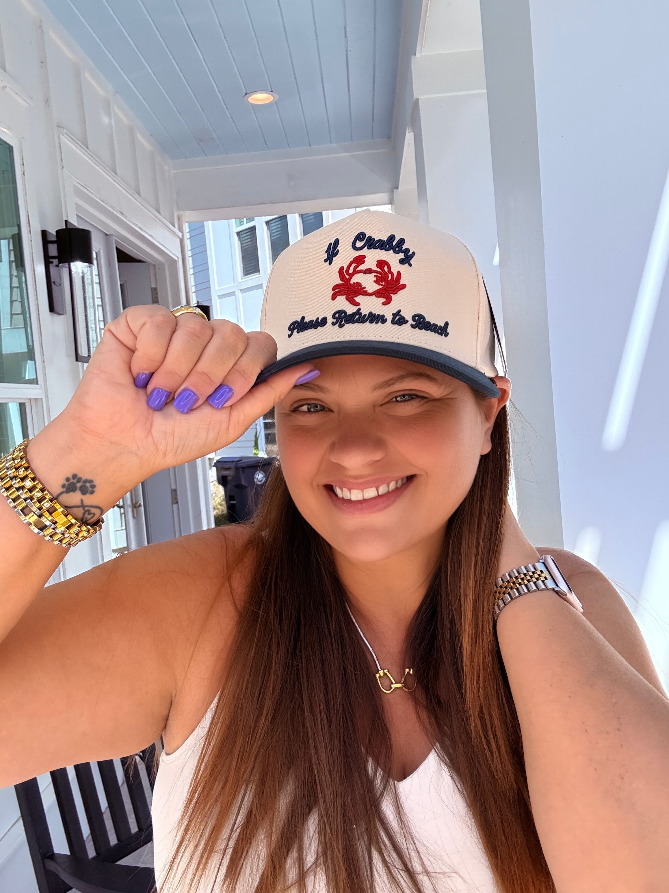 Two Tone Crabby Trucker Hat by Judson & Co. (ARRAY) — Ships 2-3 weeks - BFF Here