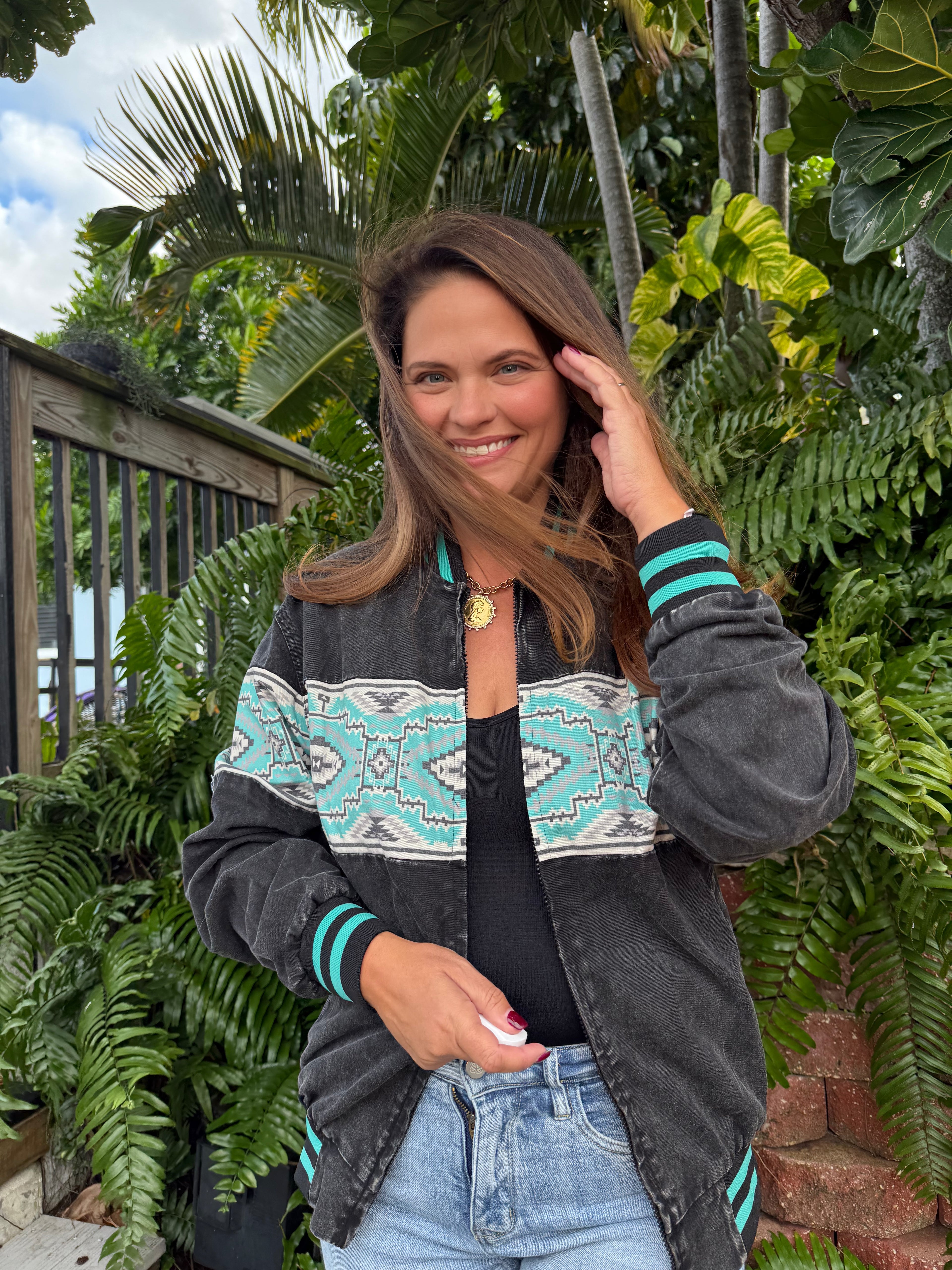 High Desert Horizon Bomber Jacket by Sterling Kreek - BFF Here