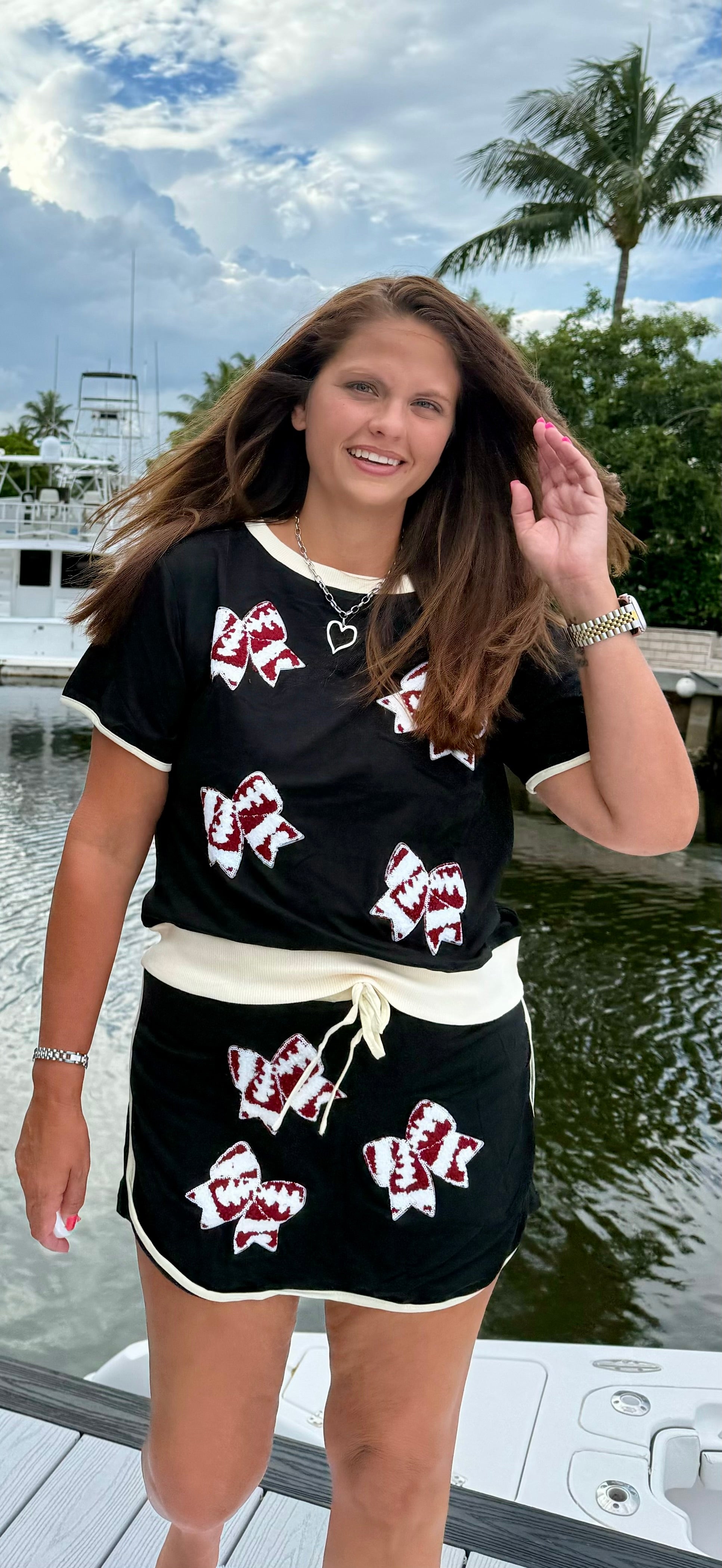 Touchdowns & Bows Lounge Set - BFF Here