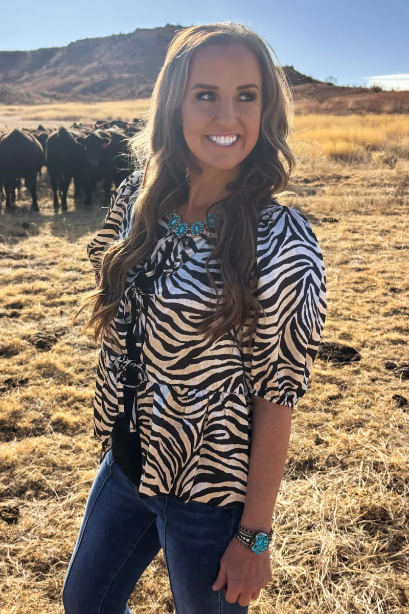 Cowgirl Safari Tie Top by Sterling Kreek - BFF Here