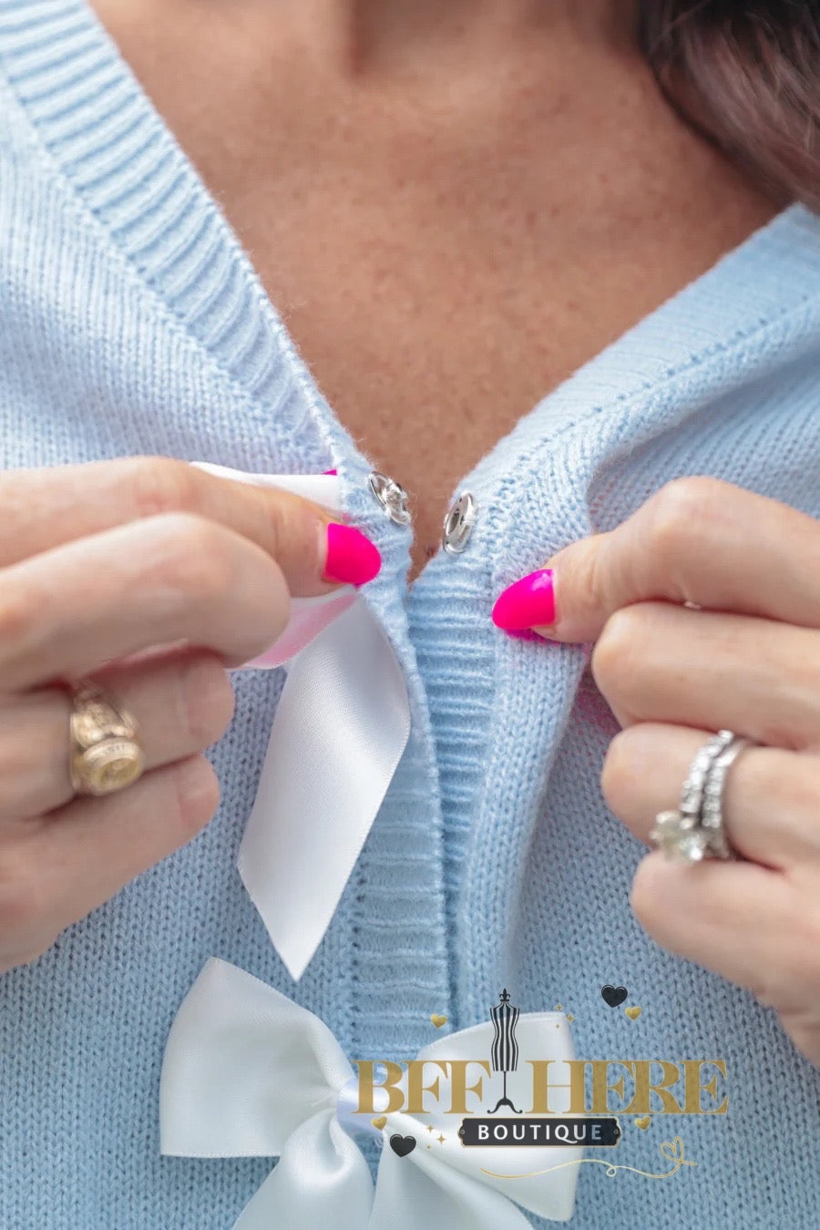 Juliet Button Up Bow Cardigan by Jess Lea - BFF Here