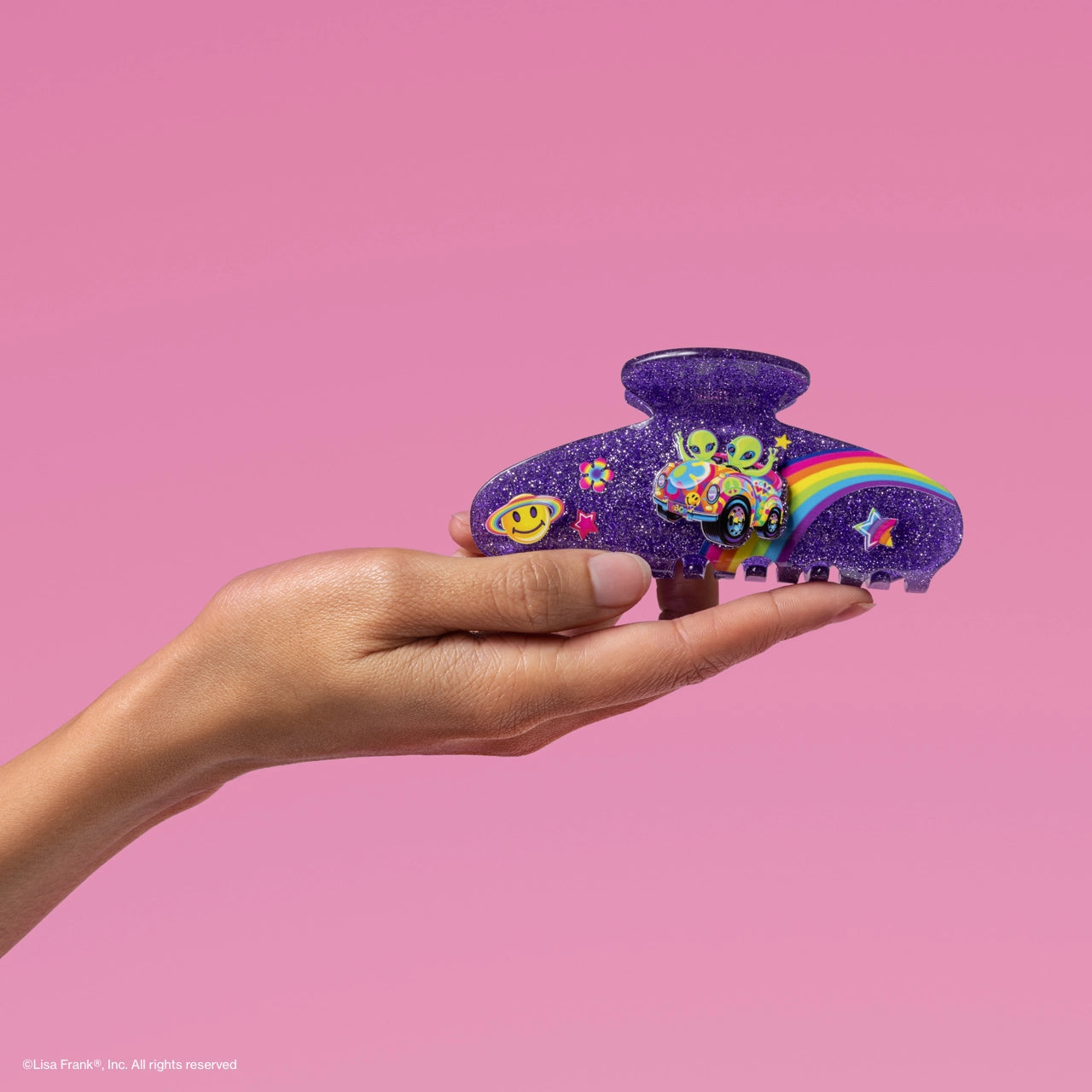 Lisa Frank X Kitsch Glitter Claw Clip in Zoomer™ & Zorbit™