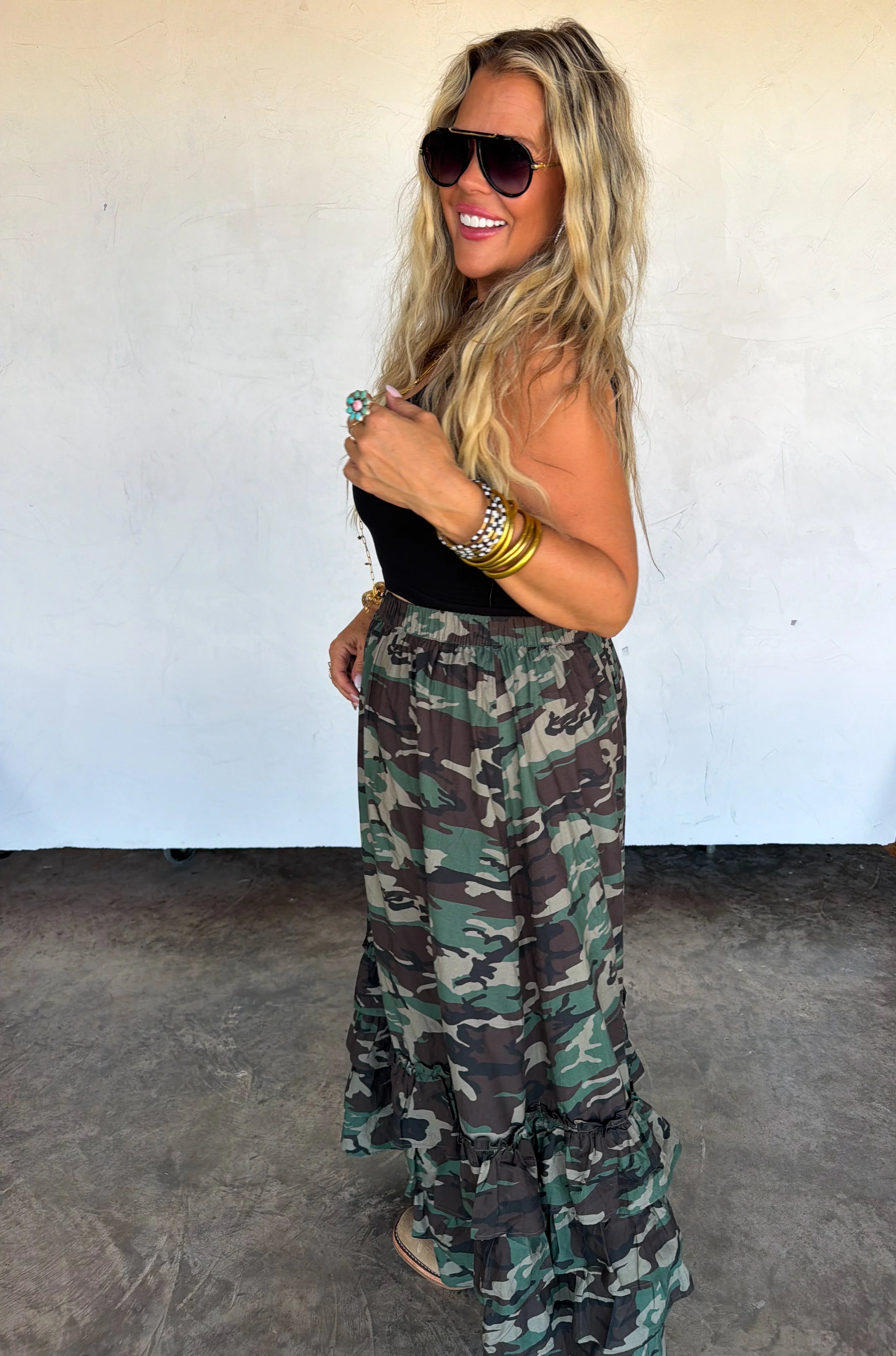 PREORDER: Hidden Gem Camo Maxi Skirt by Blakeley (ETA: November)