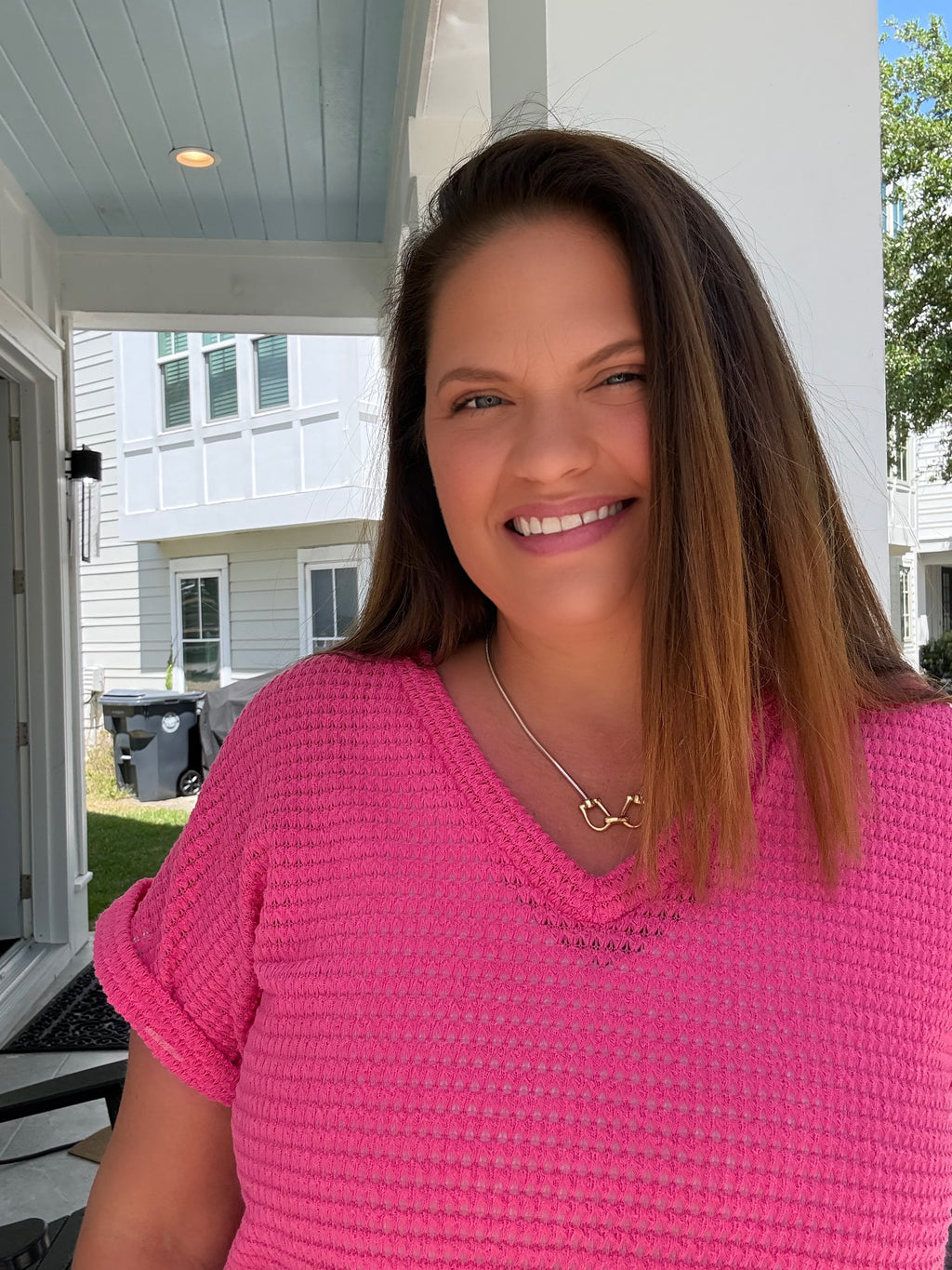Fuchsia V-Neck Tunic by HeimishUSA (ARRAY) — Ships 2-3 weeks - BFF Here