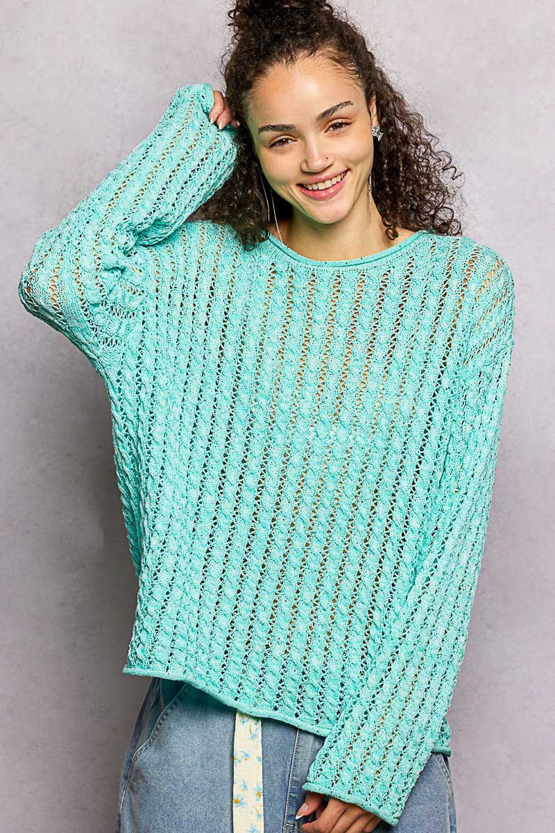 Long Sleeve Lightweight Summer Sweater Top  by POL (Ships 2-3 weeks) - BFF Here