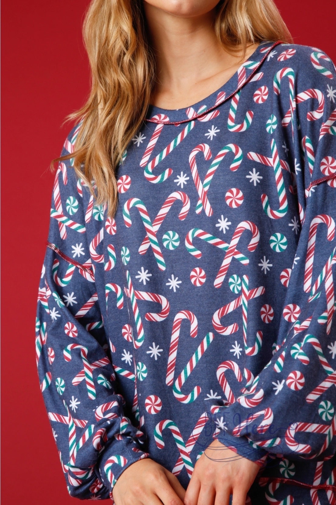 PREORDER: Sweeter Than Sugar: Candy Cane Print Pullover / Choice of Color (Ships Middle of October) - BFF Here