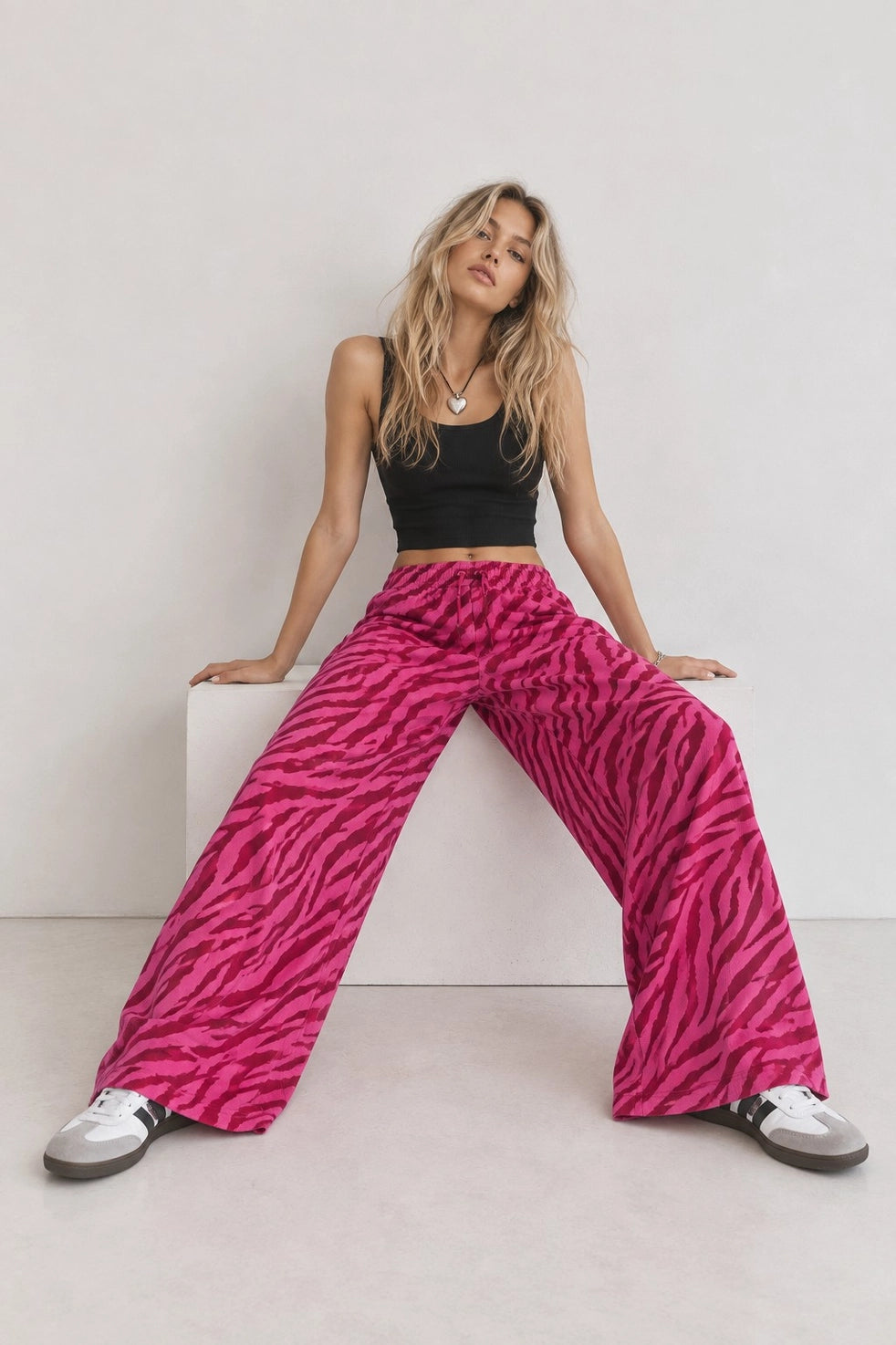 PREORDER: Zebra Print Wide Leg Pants by Jade by Jane (ETA: November)