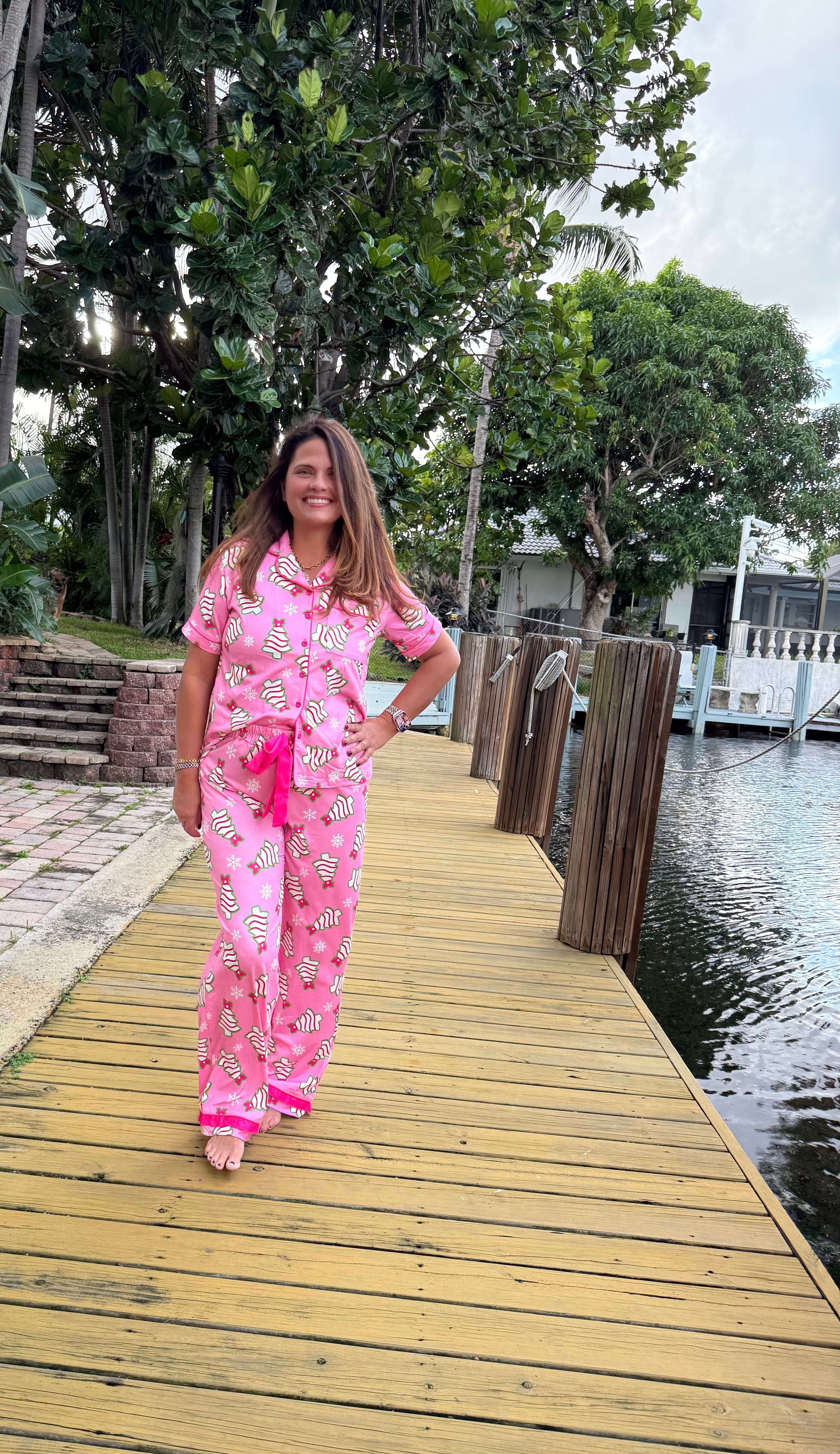 Bow Christmas Treat Ruffle Pajama Set by Jess Lea - BFF Here