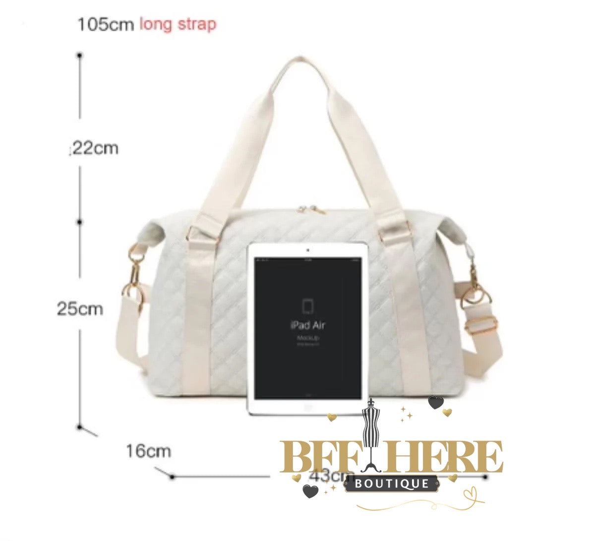 Cross-Stitch Duffle / Choice of Color - BFF Here