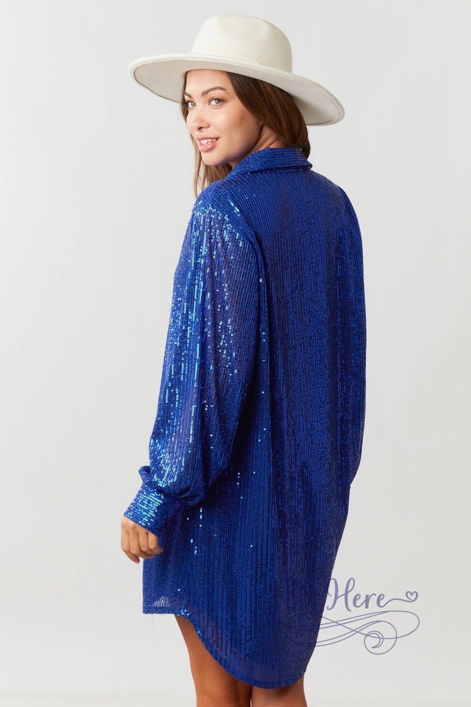 Shimmer & Shine: The Ultimate Sequin Shirt Dress for Showstopping Elegance / Choice of Color - BFF Here