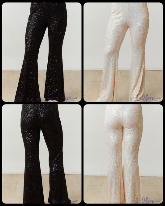 Glitz & Glam: Sequin Pants / Choice Of Color - BFF Here