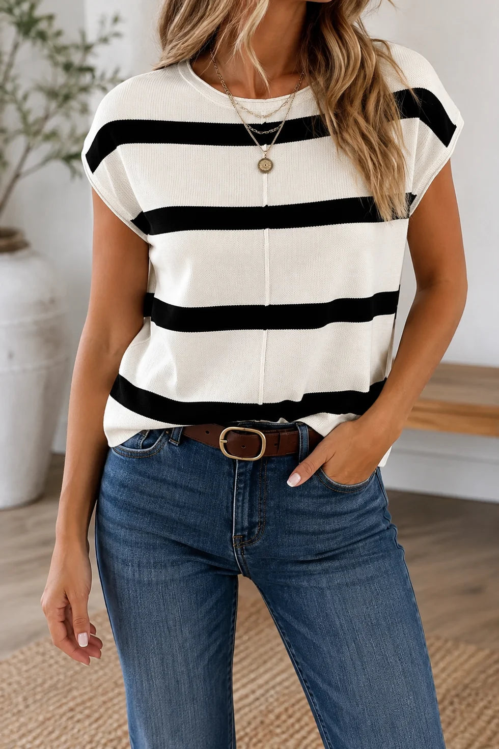 PREORDER: Classic Contrast Stripe Sweater(ETA: September)