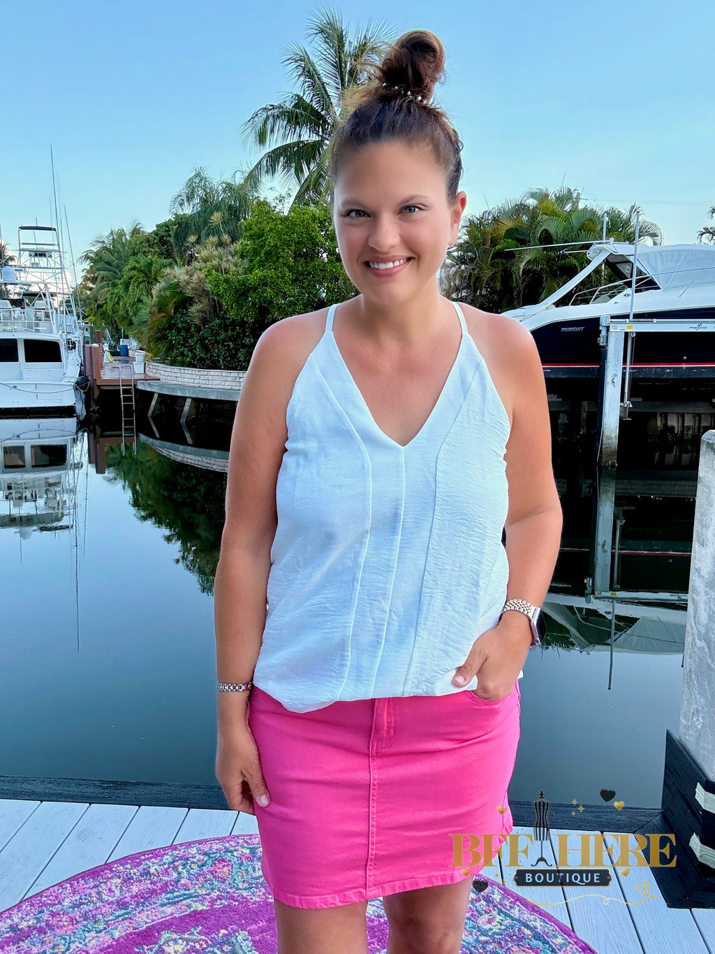 Nova Denim Skirt / Pink by Jess Lea - BFF Here