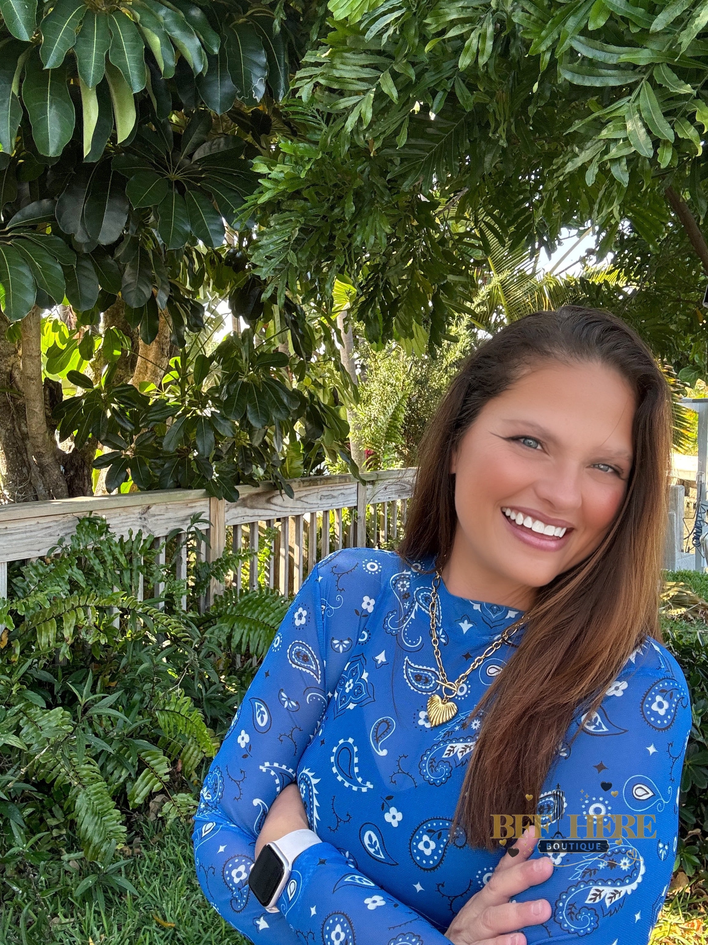 Bandana Babe Mesh Top / Blue by Sterling Kreek - BFF Here