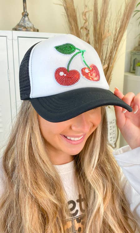 Sequin Cherries Hat - BFF Here