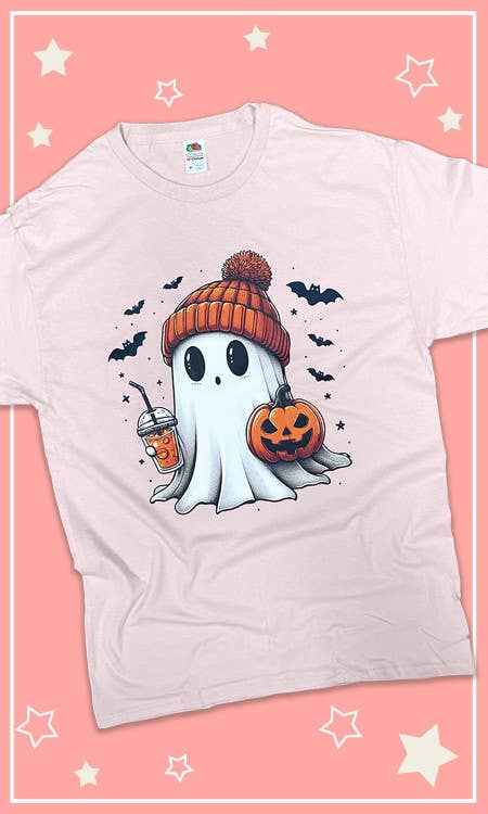 Haunted Pumpkin Latte Ghost Tee - BFF Here