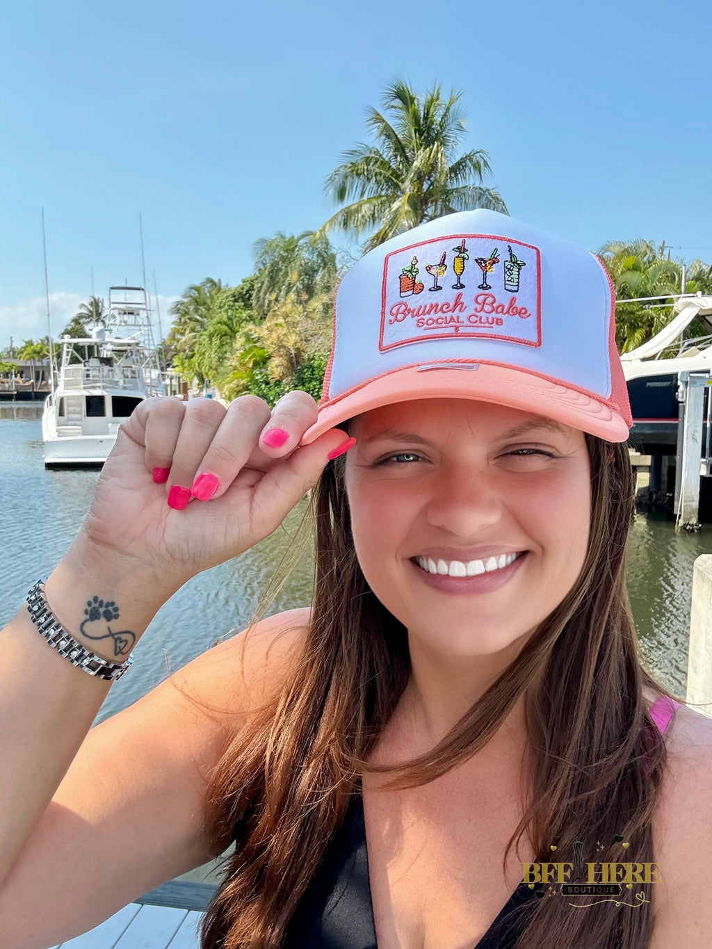 Brunch Babe Social Club Trucker Hat - BFF Here