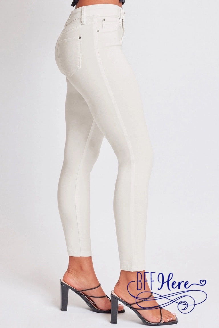 Spring Fling Hyperstretch Mid-Rise Skinny Jean / Choice of Color by YMI - BFF Here