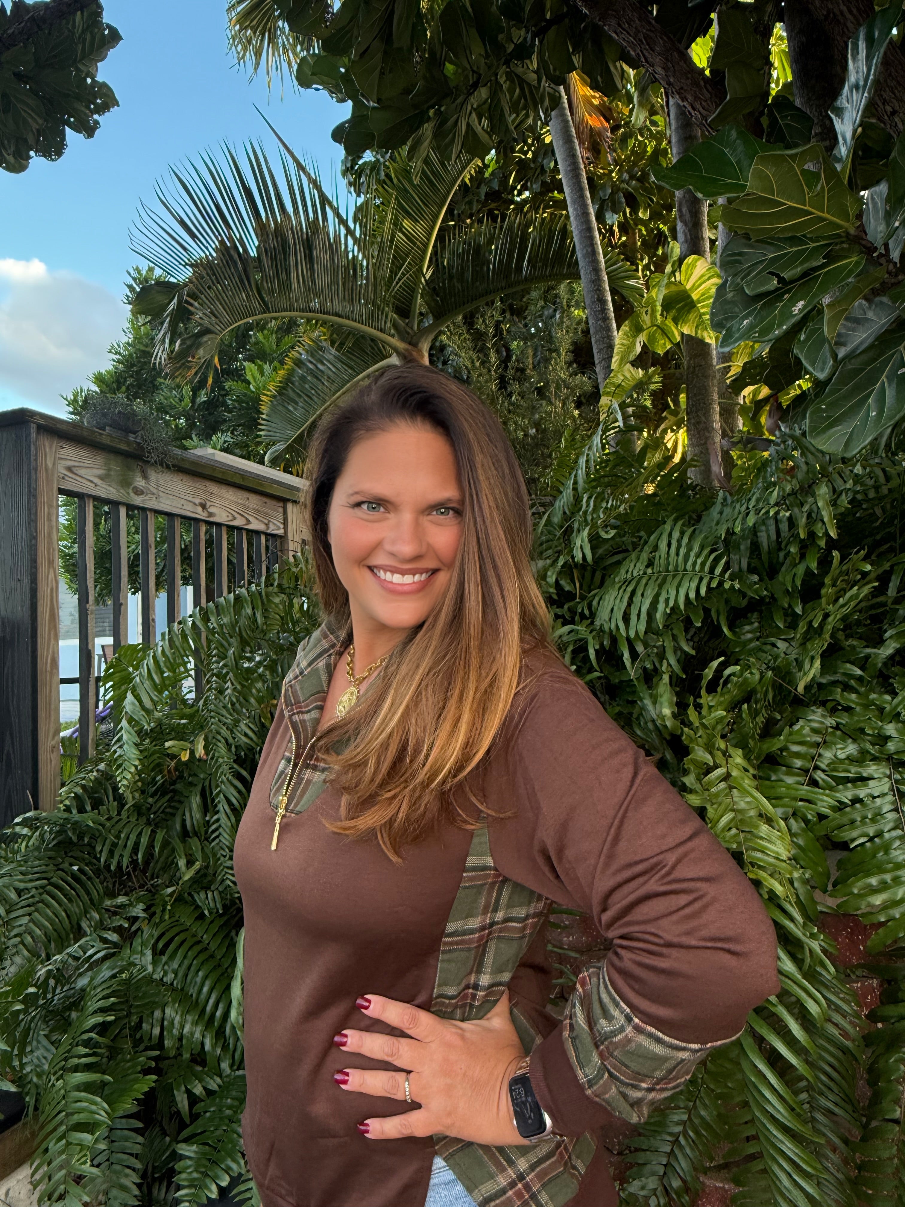 Juniper Plaid Pullover by Jess Lea / Chocolate - BFF Here