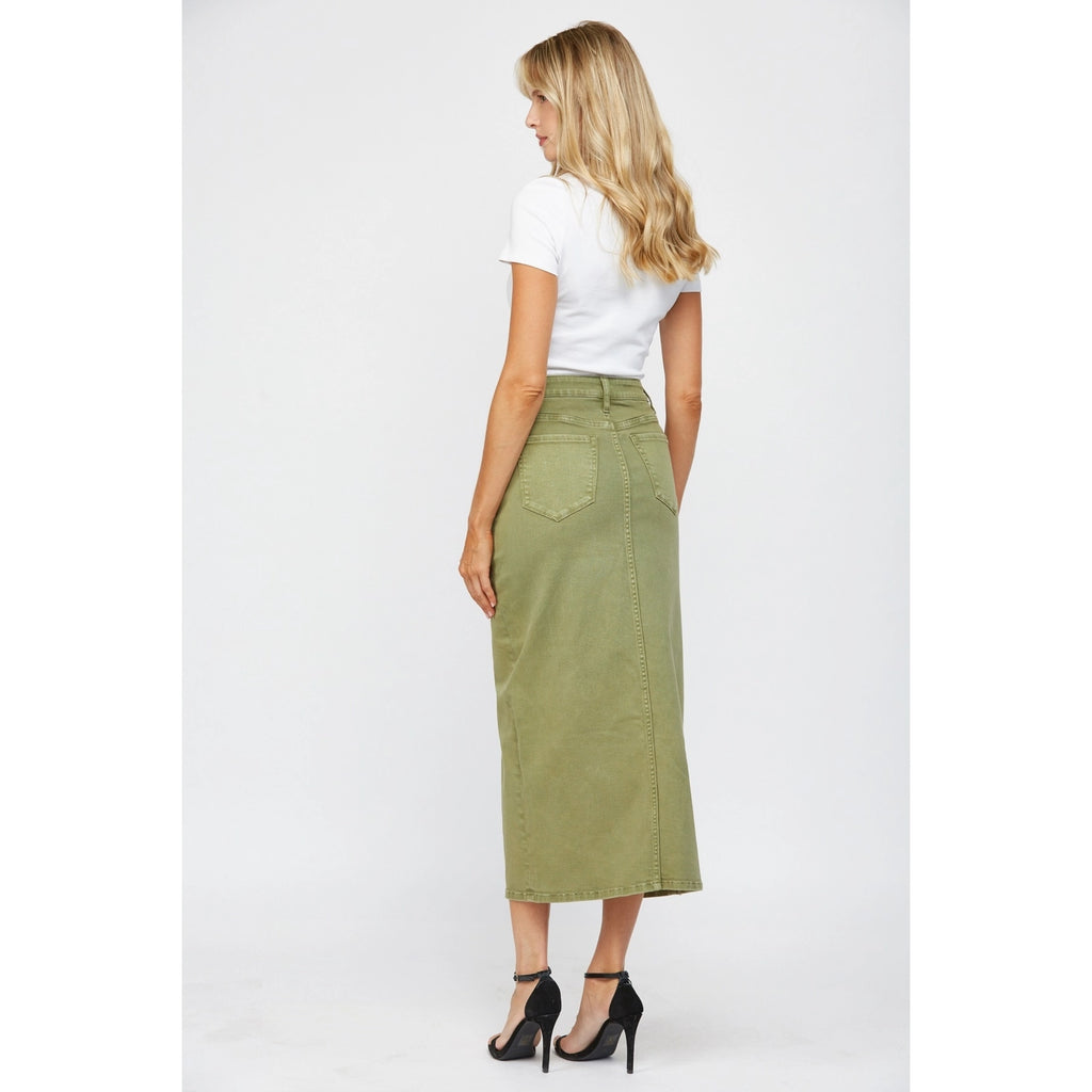 Midi with Front Slit Skirt / Emory by Mica Denim (ARRAY) — Ships 2-3 weeks - BFF Here