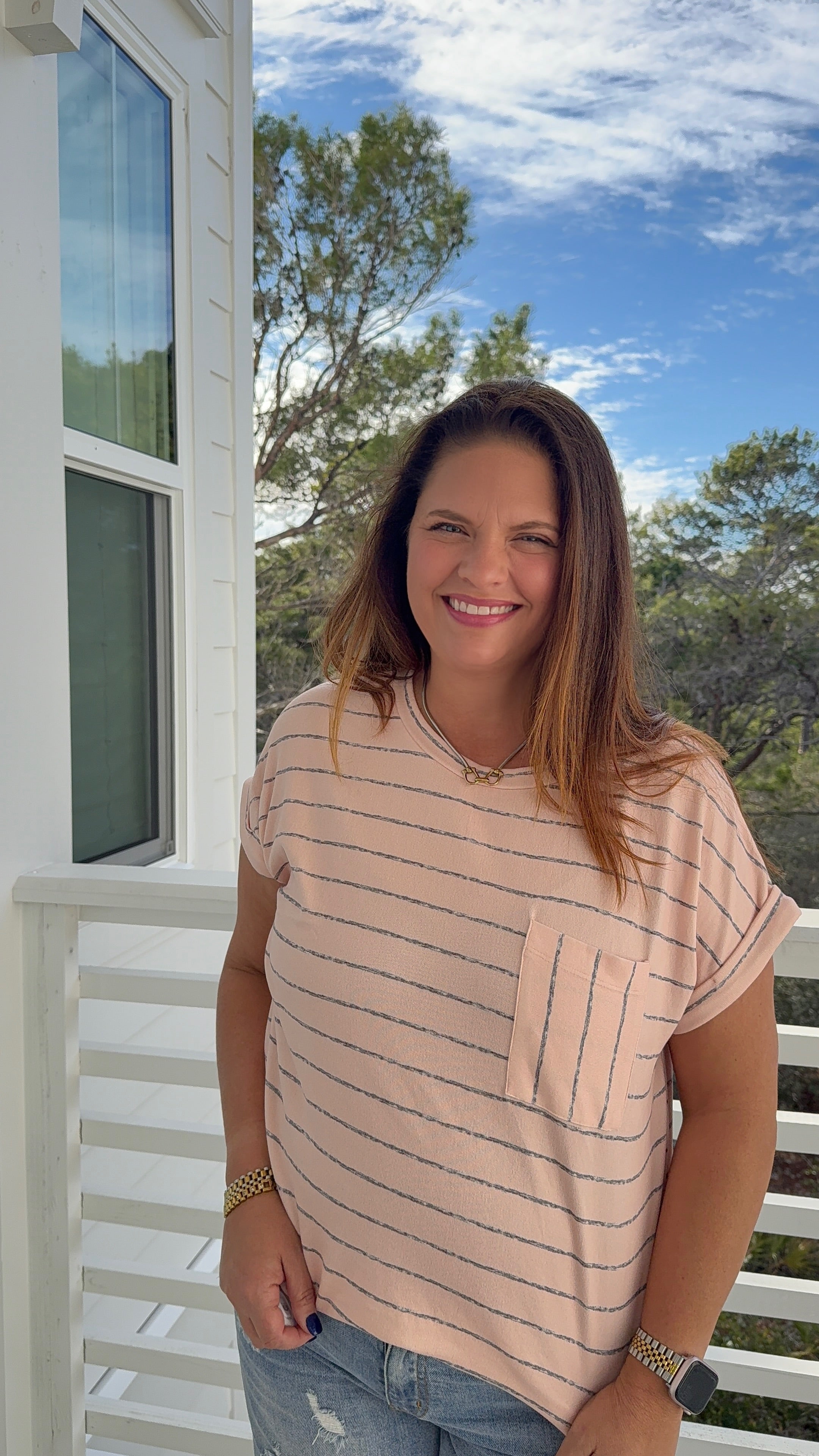 Easy Days Striped Pocket Tee by Sew In Love (Ships 2-3 weeks) - BFF Here